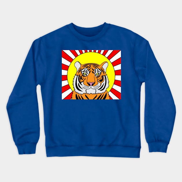Patty Tiger Wild Animals Crewneck Sweatshirt by flofin